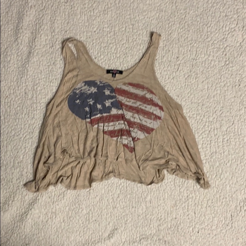 heart american flag tank